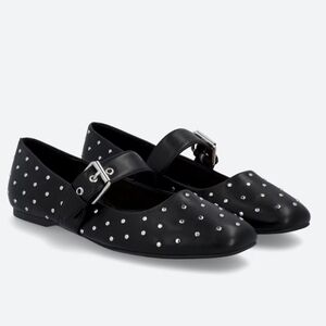 Dolce Vita Black Flats with Silver Studs